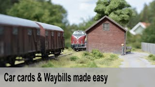 Realistic Operations with Waybills amp Carcards for Model Railroad [upl. by Ahsekan]