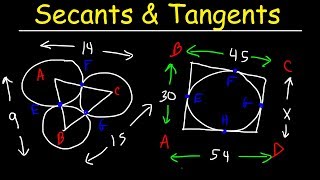 Tangent Lines amp Secant Lines of Circles Walk Around Problem  Geometry [upl. by Eimat]