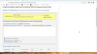 Batch Primer3 online primer designing tool [upl. by Iht554]