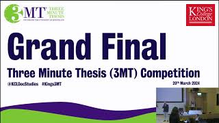 Three Minute Thesis 3MT Grand Final 2024  Kings College London [upl. by Niawat797]