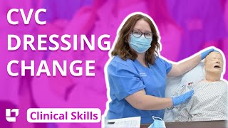 Central Venous Catheter Dressing Change CVC  Clinical Nursing Skills  LevelUpRN​ [upl. by Jewett]