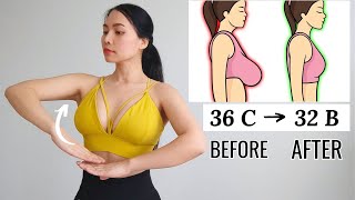 EASY exercises to reduce breast size in 3 weeks lift amp tighten skin for perkier shape no jumping [upl. by Sucy]