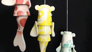 ceramic wind bell chimes fish [upl. by Seibold501]