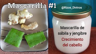 Mascarilla De Sábila y Jengibre Para Crecimiento Del Cabello Mascarilla1 [upl. by Malachi112]