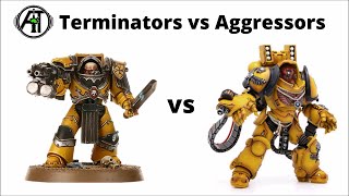 Terminators vs Aggressors Featuring Auspex Tactics  Lets Make it 40k [upl. by Kirstyn805]