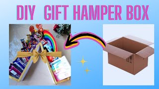 DIY GIFT HAMPER with CARDBOARD  Gift Box Handmade Gift gift cardboard handmade diy [upl. by Bottali]