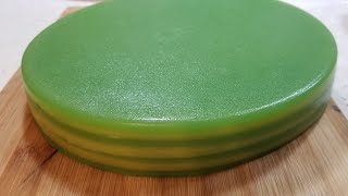 Steamed Vietnamese Pandan Layer Cake Banh Da Lon [upl. by Newmann]