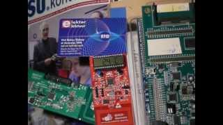 RFID NFC M24LR Discovery kit demonstration Dual Interface EEPROM M24LR04E [upl. by Etom171]