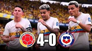 COLOMBIA GOLEA A CHILE 40  ELIMINATORIAS SUDAMERICANAS 2024 [upl. by Ikin]