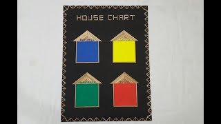 HOUSE CHART Making Idea2  Creative and Beautiful House Chart for School Students [upl. by Aelsel]