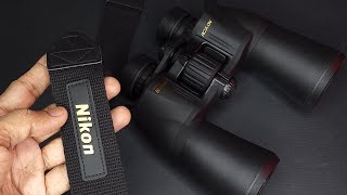 Nikon Binoculars Aculon A211  How to Attach Strap [upl. by Katti491]