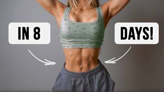 8 Min  8 Days  8 Exercises to Get SMALL WAIST amp ABS  Do This Every Day Home Ab Workout Challenge [upl. by Giliane]