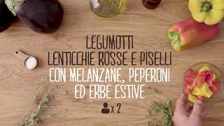 Legumotti lenticchie rosse piselli melanzane peperoni e erbe estive [upl. by Agnesse850]