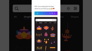 canva DIWALI elements animated shorts [upl. by Charin]