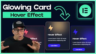 New Elementor Design Trick  Glowing Cursor on Card Hover [upl. by Katharina]