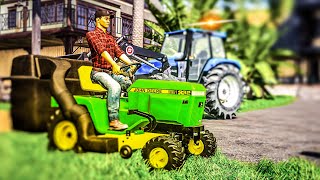 ON NETTOIE LE JARDIN EN JOUANT LE PLUS RÉALISTE POSSIBLE SUR FARMING SIMULATOR 19 [upl. by Nylteak660]