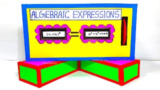 algebraic expressions working model  maths tlm  new innovative design  craftpiller howtofunda [upl. by Nilknarf]