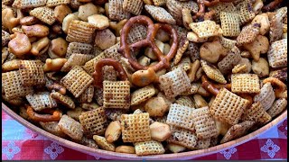 CRUNCHY RANCH PARTY SNACK MIX PERFECT FOR SUPERBOWL [upl. by Eruot546]