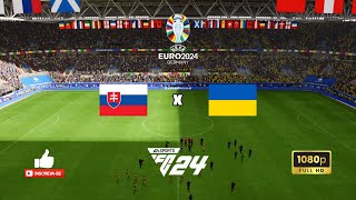 🇸🇰Eslováquia x Ucrânia🇺🇦  Euro 2024  Grupo E 21062024  EAFC 24 [upl. by Yddub]