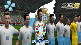 JUGANDO LA EURO 2024 CON SAN MARINO  PES 6 PSP [upl. by Kurth]