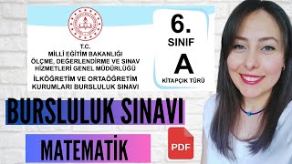 6SINIF BURSLULUK SINAVI 2024 MATEMATİK HAZIRLIK DENEMESİ SORULAR VE ÇÖZÜMLERİ [upl. by Home968]