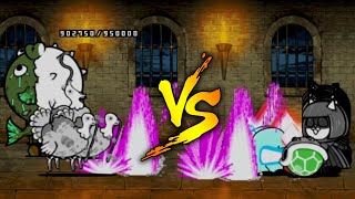 The Battle Cats  Dark Lazer VS Gobble and Mr Puffington [upl. by Uela]