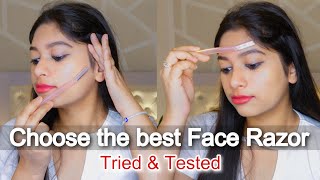 Which is the BEST face razor for women  face shaving eyebrow peach fuzz  Catalytic Akanshya [upl. by Redyr]