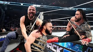 WWE 22 Oct 2024 Dean Ambrose return to help Roman Reigns amp attack Jacob fatu amp Solo sikoa Highlights [upl. by Curkell]