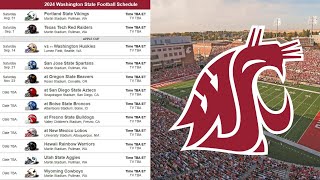 Washington St Football 2024 Schedule Preview amp Prediction [upl. by Sheryl]