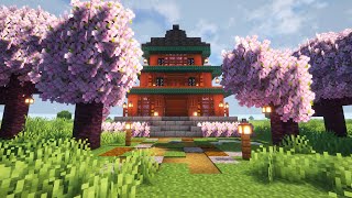 Einfacher Japanischer Tempel zum nachbauen minecraft MinecraftJapanischerTempel minecrafttoturial [upl. by Iila]