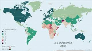 Life Expectancy Worldwide 20002022 [upl. by Erida]