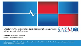 Effect of methocarbamol on opioid consumption in patients with traumatic rib fractures [upl. by Frolick]