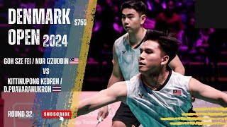 Goh Sze FeiNur Izzuddin 🇲🇾 Vs Kittinupong KedrenDPuavaranukroh 🇹🇭  Denmark Open 2024 [upl. by Ardnal]