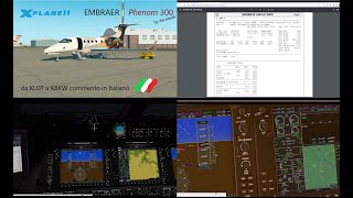 XPlane11 Embraer Phenom 300 da KLOT a KBKW commento in Italiano [upl. by Warfield]