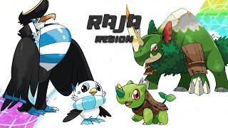 Complete Fakedex  Raja Fakemon Region Gen 10 Pokemon Inspiration [upl. by Nsaj562]