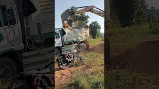 Amazing excavator CAT 312B digging dirt to 5Ton dump truck for landfill up heavyequipment crane [upl. by Tracey103]