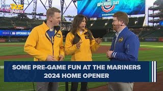 Some pregame fun at the Mariners 2024 home opener [upl. by Okorih]