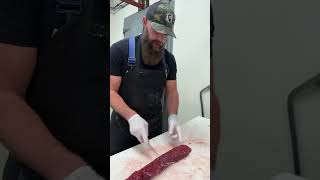 Deer Chops cut from the Backstrap 🔪🦌 shorts deer venison backstrap deerchops [upl. by Marga]