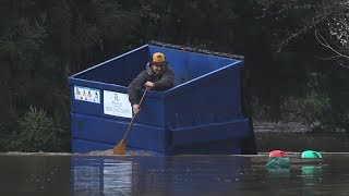 Russian River flooding turns Guerneville into “an island” [upl. by Perren]