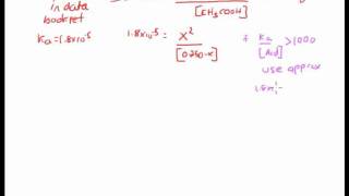 Finding pH of a Weak Acid Chem 30 [upl. by Ketchan279]