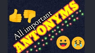 Important Antonyms✅❎👍 Opposites antonyms opposite vocabulary trending [upl. by Bilac436]