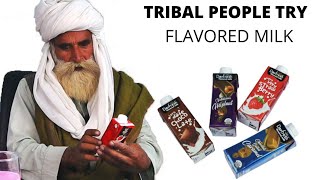 Tribal People Try Flavored Milk for the first time [upl. by Iadrahc]