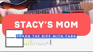 How to play Stacys Mom by Fountains of Wayne  Simply Guitar Lessons  Riff Library [upl. by Frulla]