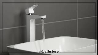 Track two tone tall basin mono mixer white and chrome [upl. by Idna]