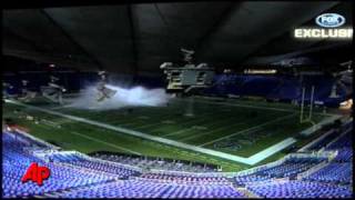 Raw Video Snow Causes Metrodome Roof Collapse [upl. by Cynde]