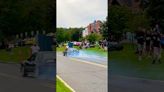 Twin Turbo Fox Body rolling burnout 😱🔥👀 automobile burnout takeover crash drift [upl. by Castra]