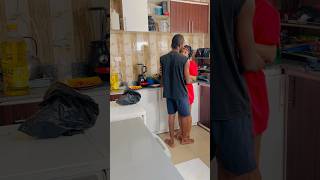 See KISS Romantic🥰 Love Making Kitchen Scene BTS🎬 funny family comedy comedyfilms viralvideo [upl. by Ilamad990]