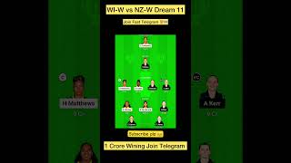 west indies women vs new zealand women dream 11 team  wiw vs nzw dream team dream11prediction [upl. by Atoiyanap]