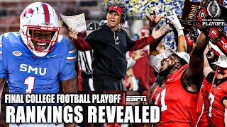 FINAL College Football Playoff Rankings REVEALED 👀  ESPN College Football [upl. by Odessa]