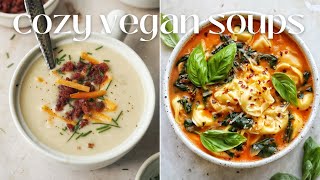 cozy vegan soups loaded baked potato amp vodka tortellini [upl. by Veronike899]